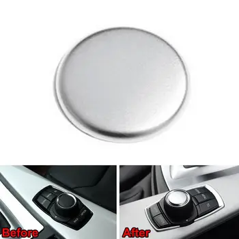 

BBQ@FUKA 1x Auto Car Multimedia Button Decor Cover Trim Styling Sticker ABS Fit For BMW 1 2 3 GT 4 Series