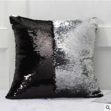Sequin Русалка наволочки 40*40 см Декоративные наволочки для дивана реверсивная наволочка домашний текстиль Housse De Coussin Dec