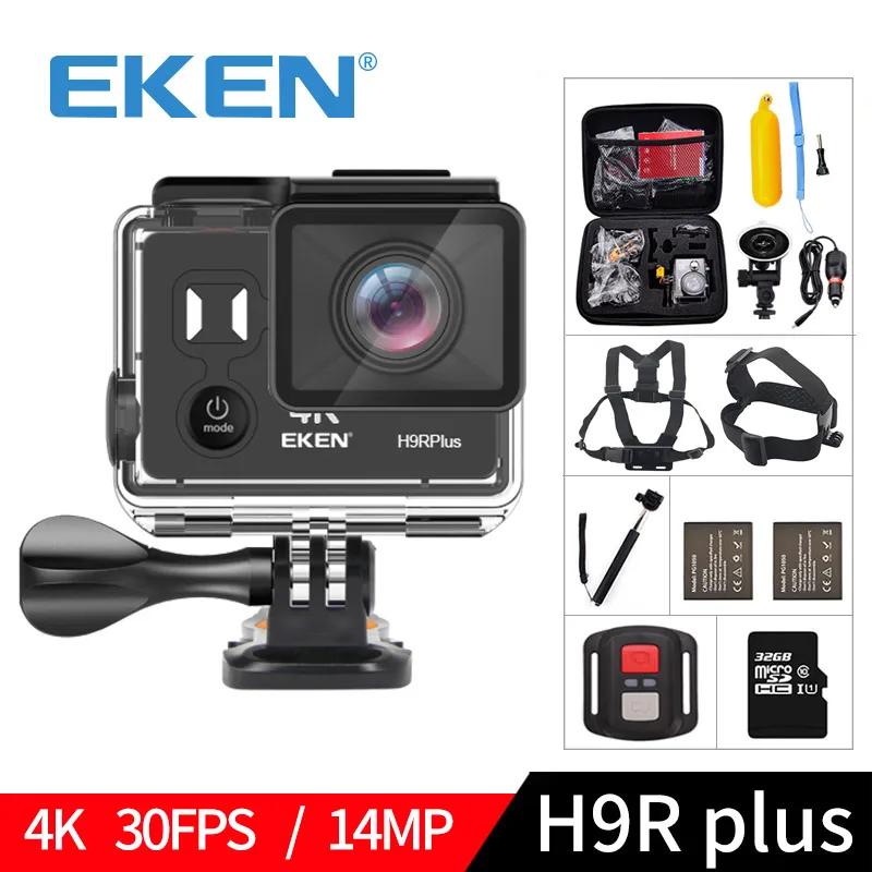 

EKEN H9R plus A12 Ultra 4K 30FPS Wifi Action Camera 30M waterproof 1080p go Image H9Rplus Ambarella 14MP pro sport cam