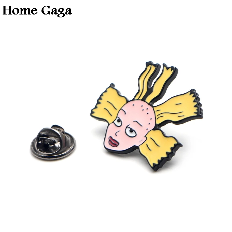 Homegaga мультфильм Забавная девушка цинк галстук смешные булавки броши для рюкзака