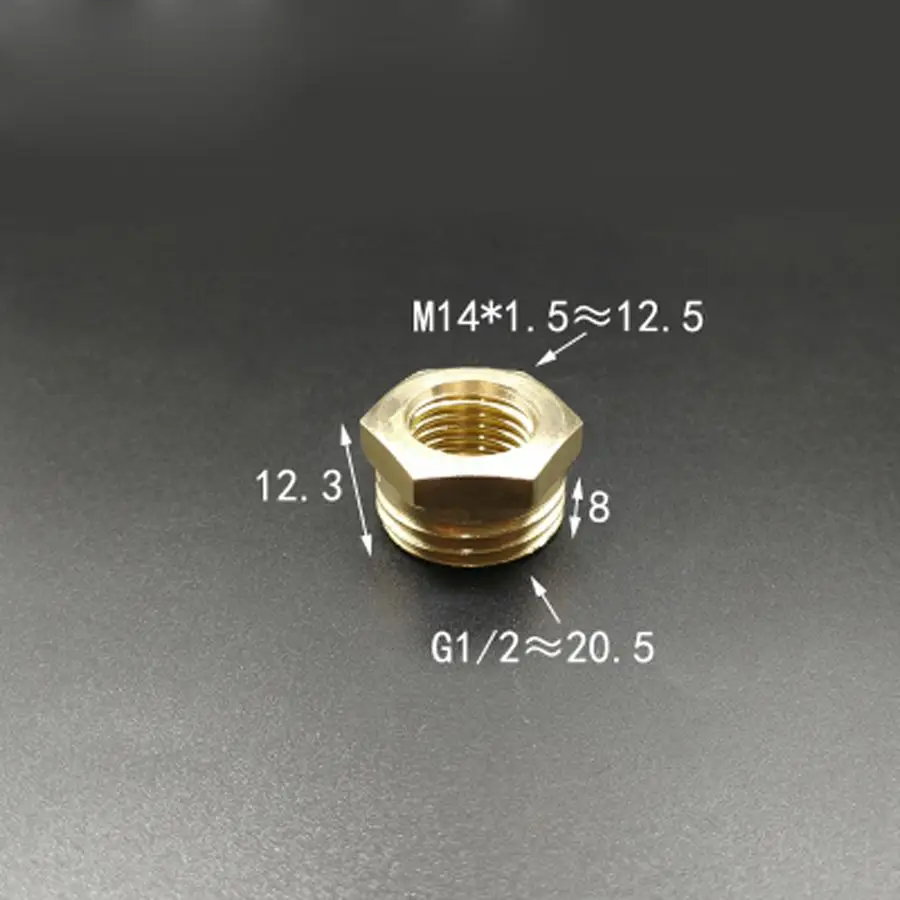 M14x1.5мм Женский Поворотный DN15 1/2 &quotBSPP Мужской Латунный Соединительный переходник