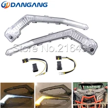 Conjunto de luz de assinatura de seta dianteira, para utv, can am maverick x3 xds xrs 2017 2018