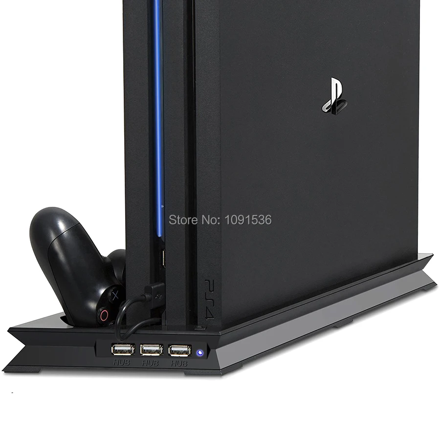 2 в 1 PS4 Pro вертикальное охлаждение двойной usb зарядное устройство док-станция Подставка с двойным вентилятором для Playstation 4 PS4 Pro консоль