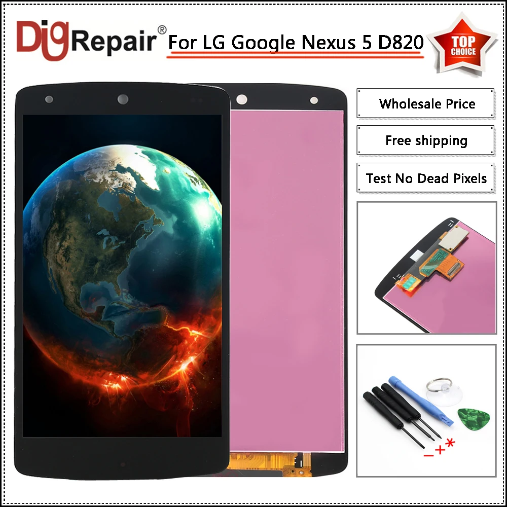 

Black For LG Google Nexus 5 Screen D820 D821 LCD Display Touch Screen Digitizer Part For lg nexus 5 d820 lcd For nexus 5 display