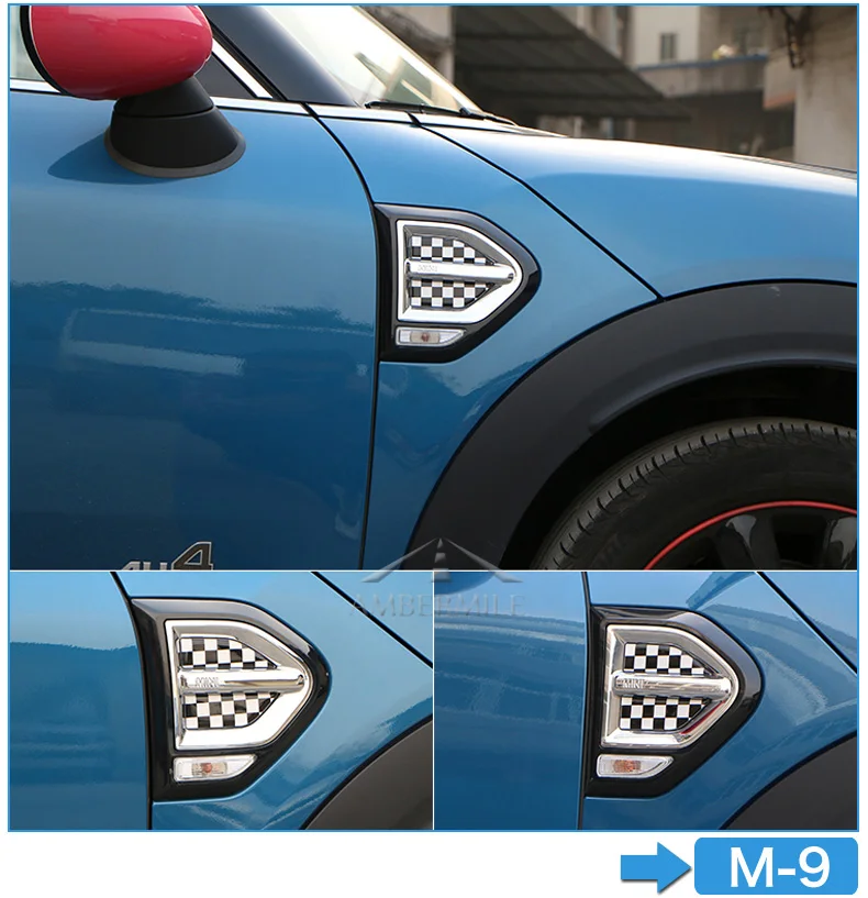 Car Side Plate Fender Stickers Section Decals Covers Decoration for Mini Cooper Countryman F60 Accessories Car Styling (11)