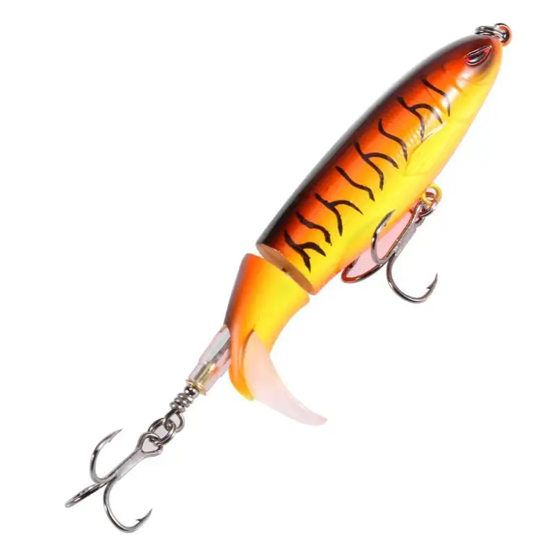 

Rotating Tail Popper Wobbler Topwater Fishing Hard Lure Plastic Crankbait
