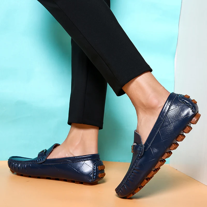 Vosonca/Мужская обувь; лоферы из натуральной кожи; мужская повседневная обувь высокого качества; Мужская обувь без застежки на плоской подошве; обувь для вождения