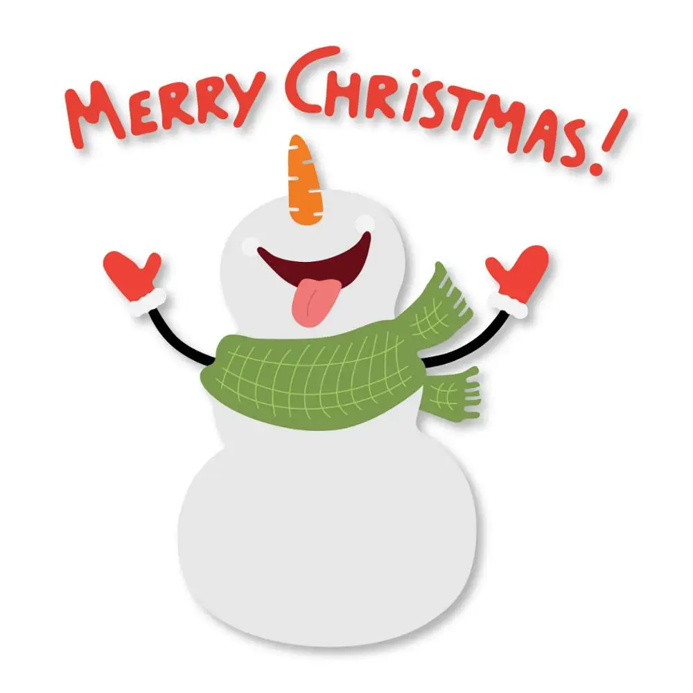 

Merry Christmas,snowman 100*94mm Metal Cutting Dies Scrapbooking for Card making DIY Embossing stencil Cuts New Craft Die 2019