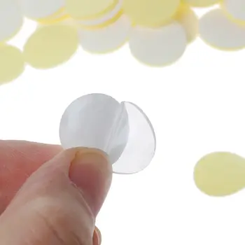 

100Pcs Clear Invisible Round Double Sided Silicone Self Adhesive Dots Stickers