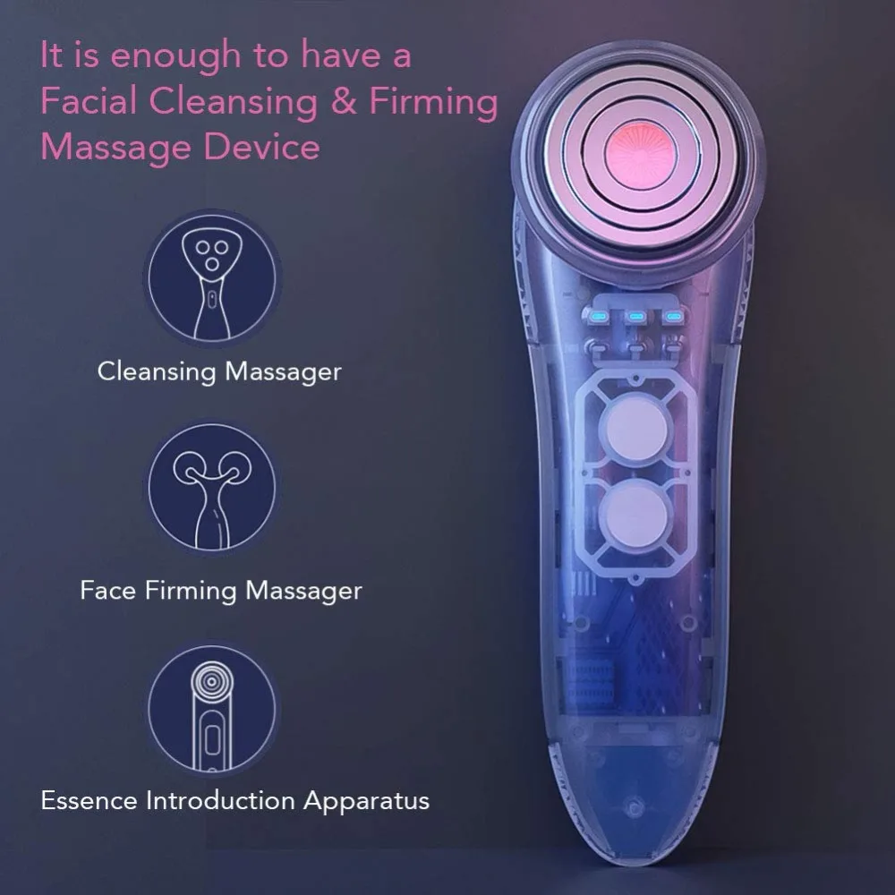 Facial Massager Microcurrent Face Lifting Face Cleansing Massager Facial Lift Face Clean RF Massager Facial Phototherapy Device