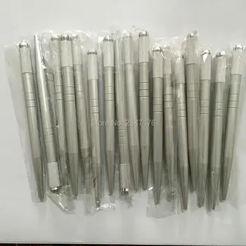 

2017 HOT 50pcs Professional Manual Cosmetic Eyebrow microblading Tattoo Pen Alloy aluminum Embroidered Pencil machine