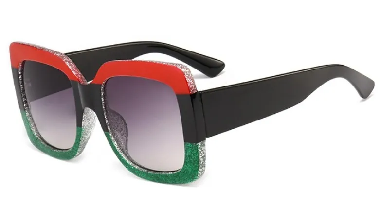 Роскошные Шикарные солнцезащитные очки, женские квадратные солнцезащитные очки, блестящая оправа, кристалл, 45283 CCSPACE, Брендовые очки, модные женские оттенки, UV400