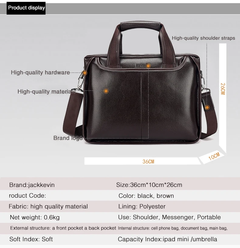 cowhide male commercial briefcase (2)