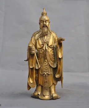 

wedding decoration 15"China religion Copper Brass Taoism Tai Shang Laojun Taoist Buddha God Statue