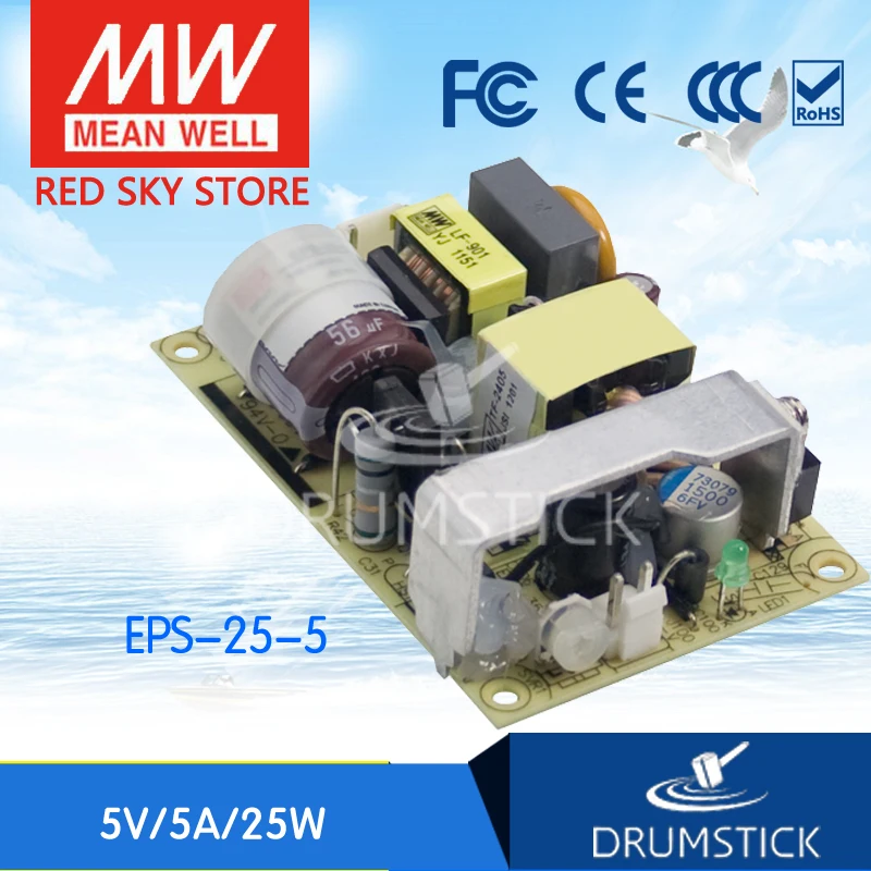 

MEAN WELL EPS-25-5 5V 5A meanwell EPS-25 5V 25W Single Output Switching Power Supply