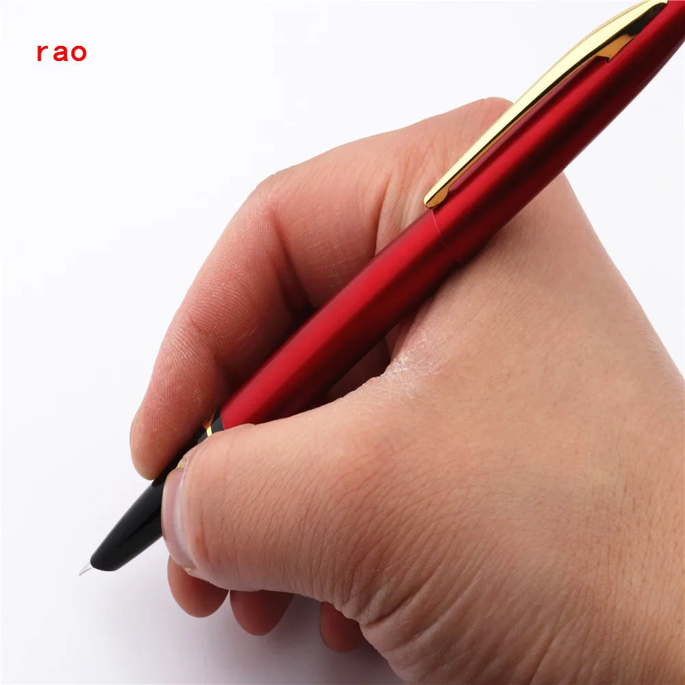 Роскошная качественная 7052 круглая креативная металлическая чернильная ручка для студентов, школы, офиса, супер тонкая ручка, авторучка