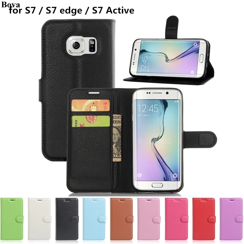 

retro leather Flip Case for Samsung Galaxy S7 Active /S7 edge /S7 Protective Cover Money slots Magnetic Buckle Holster