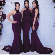 deep purple bridesmaid dresses