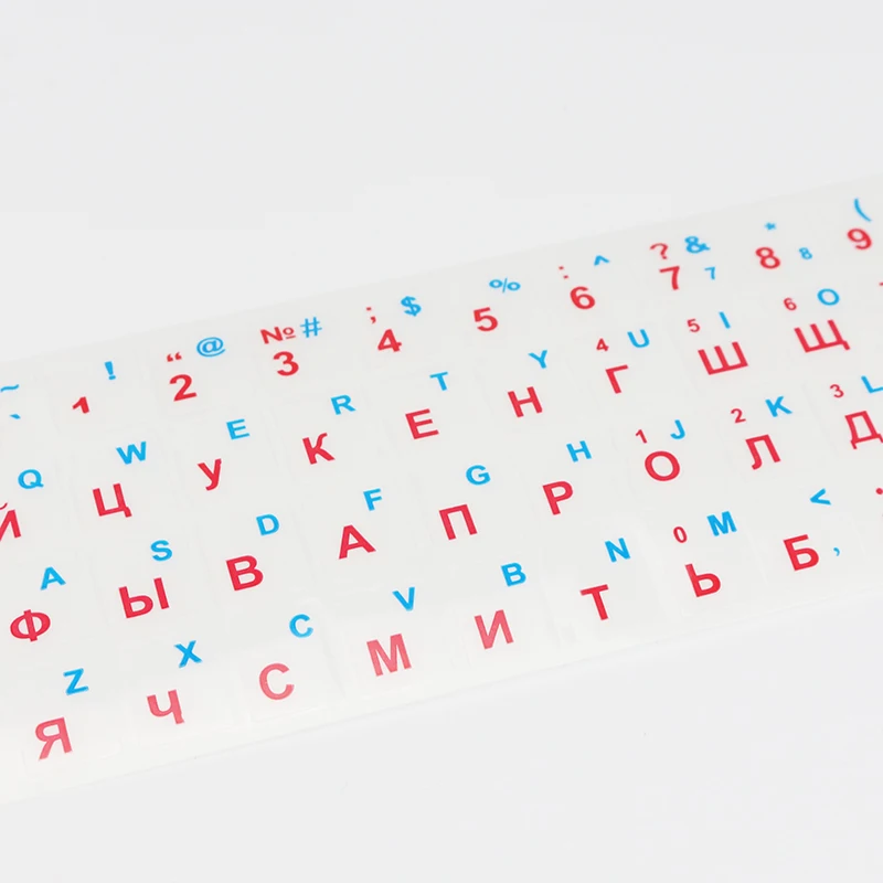 Sovawin 47 клавиш Английский Русский наклейки для механической клавиатуры буквы и прозрачная версия для всех видов клавиатуры
