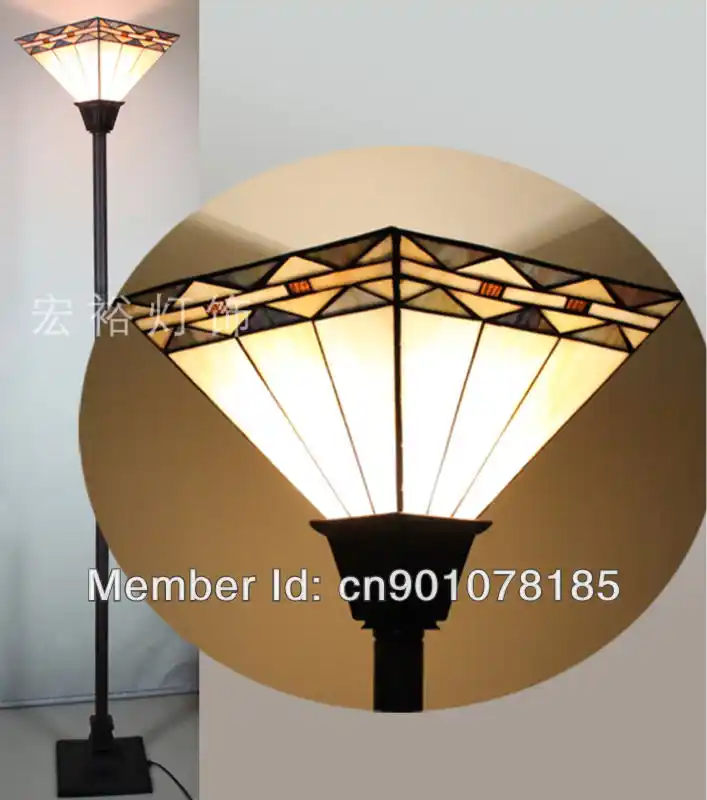 Mission Style Tiffany Torchiere Lamp Dinning Room Floor Uplighter Stained Gl Lights Clical Design Simple Patterns Light Bulbs Energy Saver Therapy Lamplamp Plus Lighting Aliexpress Mission Style Tiffany Torchiere Lamp