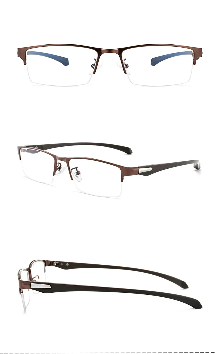 Мужские деловые очки из сплава, Мужские квадратные сверхлегкие металлические оправы для очков