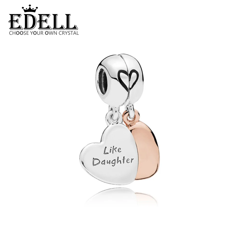 

EDELL 100% 925 Sterling Silver 787783EN16 Mother & Daughter Love Pendant Charm Mother's Day DIY Bracelet Gift Jewelry