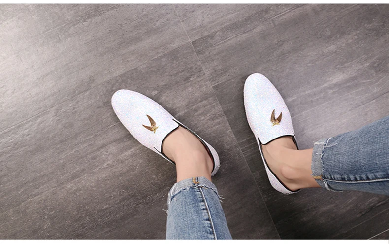 Men's Casual Shoes' Shoes' Men Glitter Pu Leather Slip-On Mens Business Shoes Leather Luxury Dress Shoes Men Mens Loafers 47 48  (12)