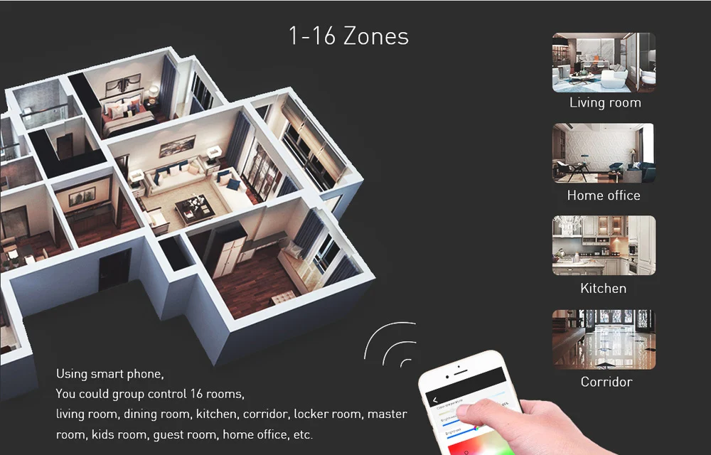 Контроллер RGB Wi-Fi реле НЛО Wirless светодио дный диммер DC 5 В 12 В 24 В Wi-Fi в РФ Converter 16 Zone Master приемник работать с V1 V2 KS