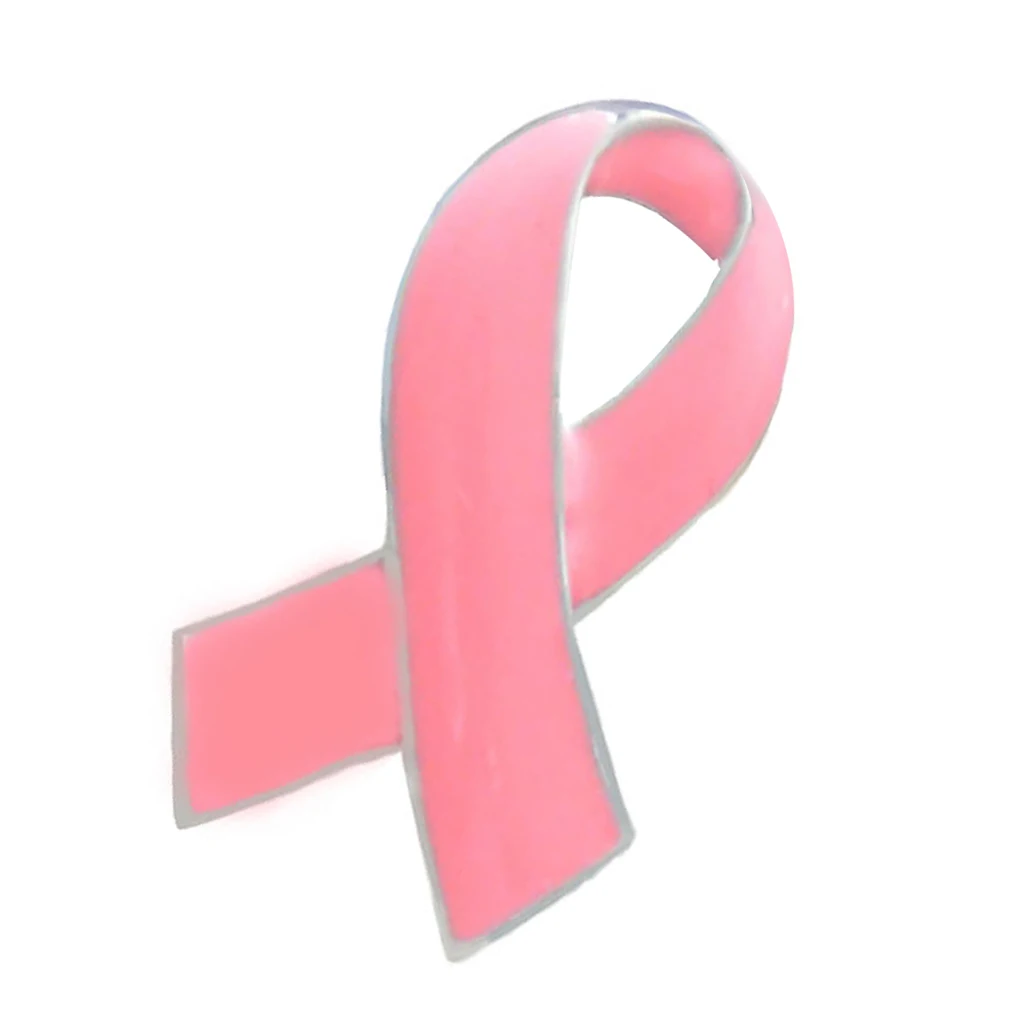 Zinc Alloy Brooche Breast Cancer Awareness Ribbon Clothing Accessory Brooch Pins Women Fashion Jewelry 