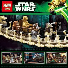 Free shipping 1990pcs Lepin 05047 Star Wars Ewok Village Building Blocks Juguete para Construir Bricks Toys Compatible 10236