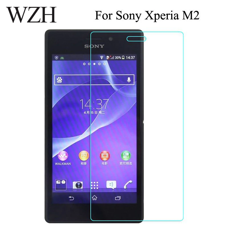 

9H Hardness 2.5D Premium Tempered Glass FilmScreen Protector For Sony Xperia M2 S50h D2302 D2303 D2306 Dual M2 Aqua D2403 D2406