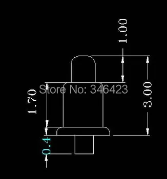 

[PR] pogo pin connector Pin inserted plate welding needle spring band tail Free Shipping Diameter 2x3.4mm
