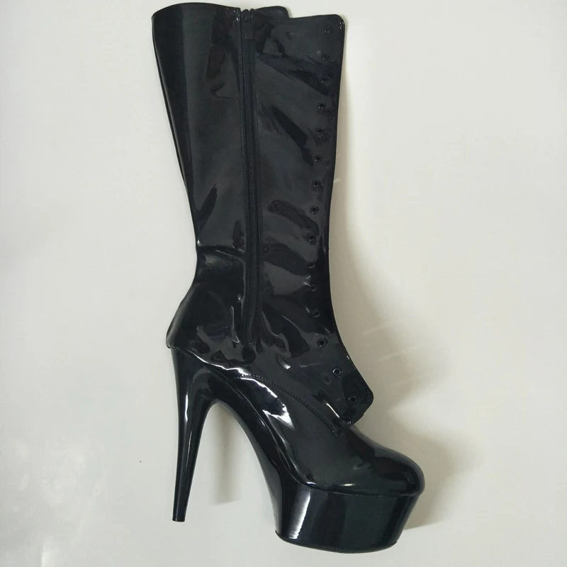 Сексуальная танцевальная обувь laijianjinxia/Клубные танцевальные сапоги до колена обувь на высоком каблуке 6 дюймов зимние модные высокие женские сапоги на платформе 15 см на молнии