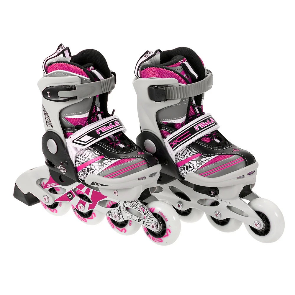 Профессиональный детские роликовые коньки скейтборд обувь прочный Хоккей Patines роликах коньки двойной Secure Lock