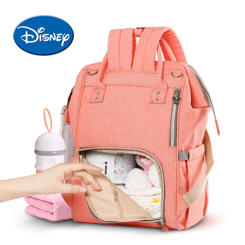 

Disney USB Heating Diaper Bag Maternity Nappy Backpack Large Capacity Nursing Travel Backpack Heat Preservation