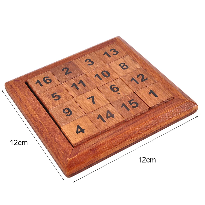Classic Toys Wood Number 1-16 Puzzle IQ Brain Teaser Logic Wooden Puzzles Game Math Toys Table Game Play for Adults Children Toy 6