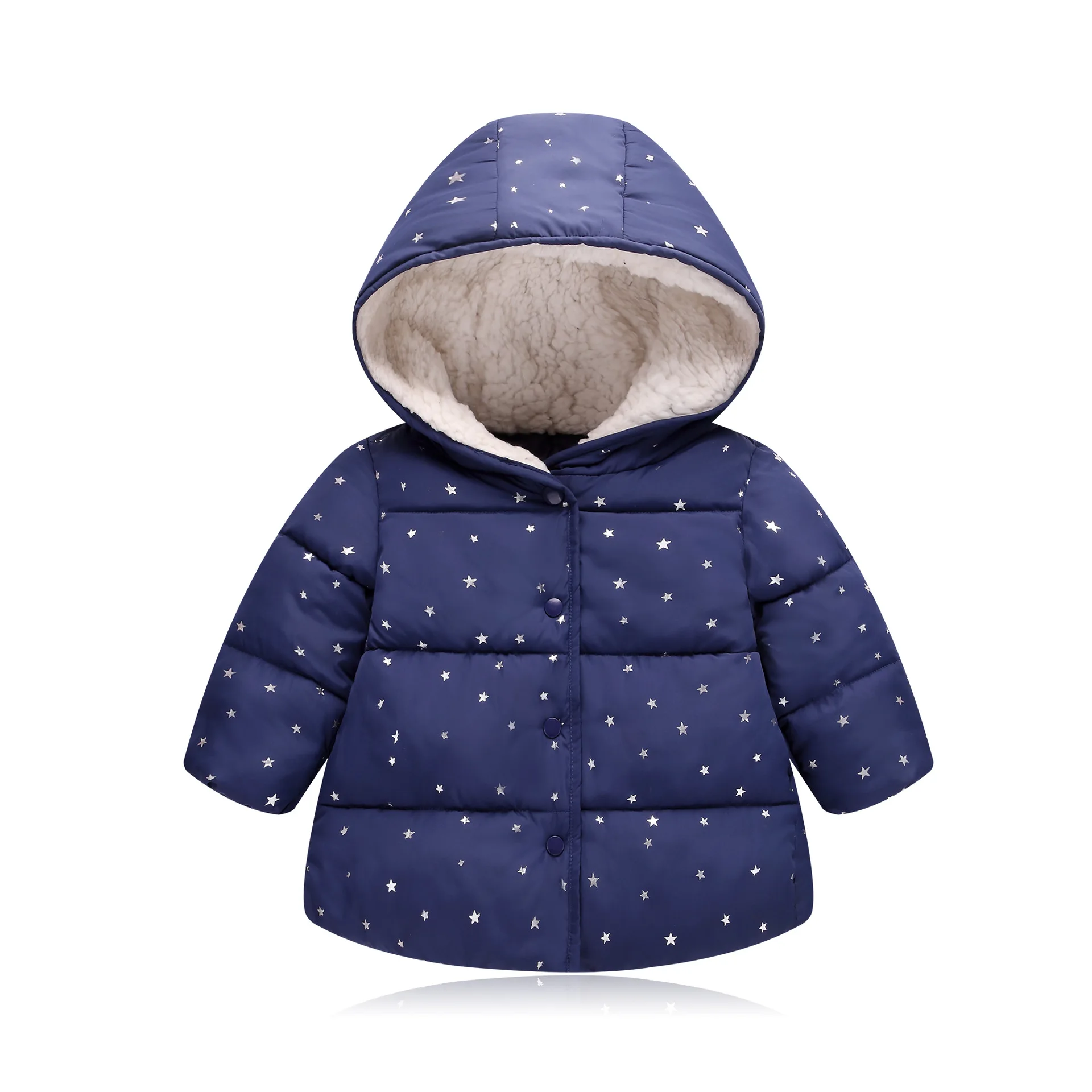 

Baby Girls Winter Jackets Fur Hooded Cotton-padded Short Coat for Little Girl age 1 2 3 4 5 years old Autumn Children Outwear