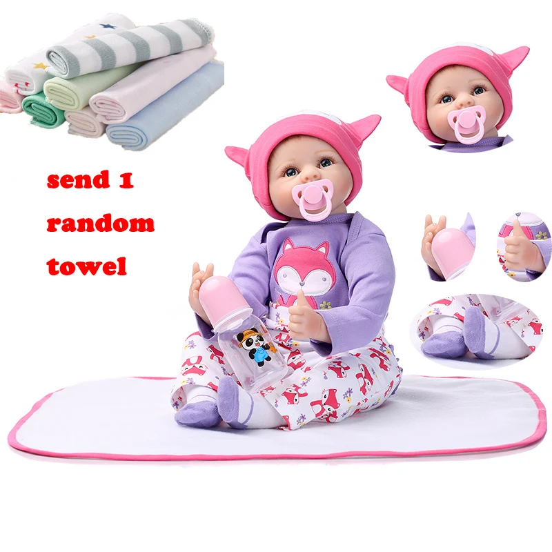 

NPK 55cm Reborn Baby Doll Baby Silicone Dolls Toys Simulation Baby Doll Blue Eyes Angel Rubber Reborn Toddlers Toys For Children