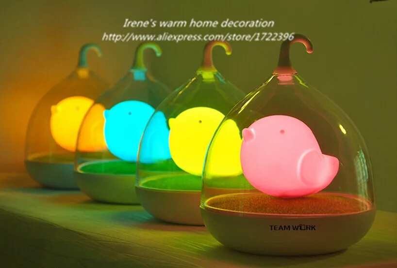 

Intelligent Touch Induction LED Night Light,USB Charge Novelty Smart Birdcage Lamp For Baby Bedroom Gift,DC 5V 0.5W