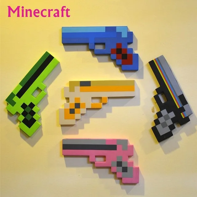 

New Minecraft Toys Minecraft Foam Diamond gun EVA Model Toys Gift Toys For Kids Birthday Gifts Minecraft