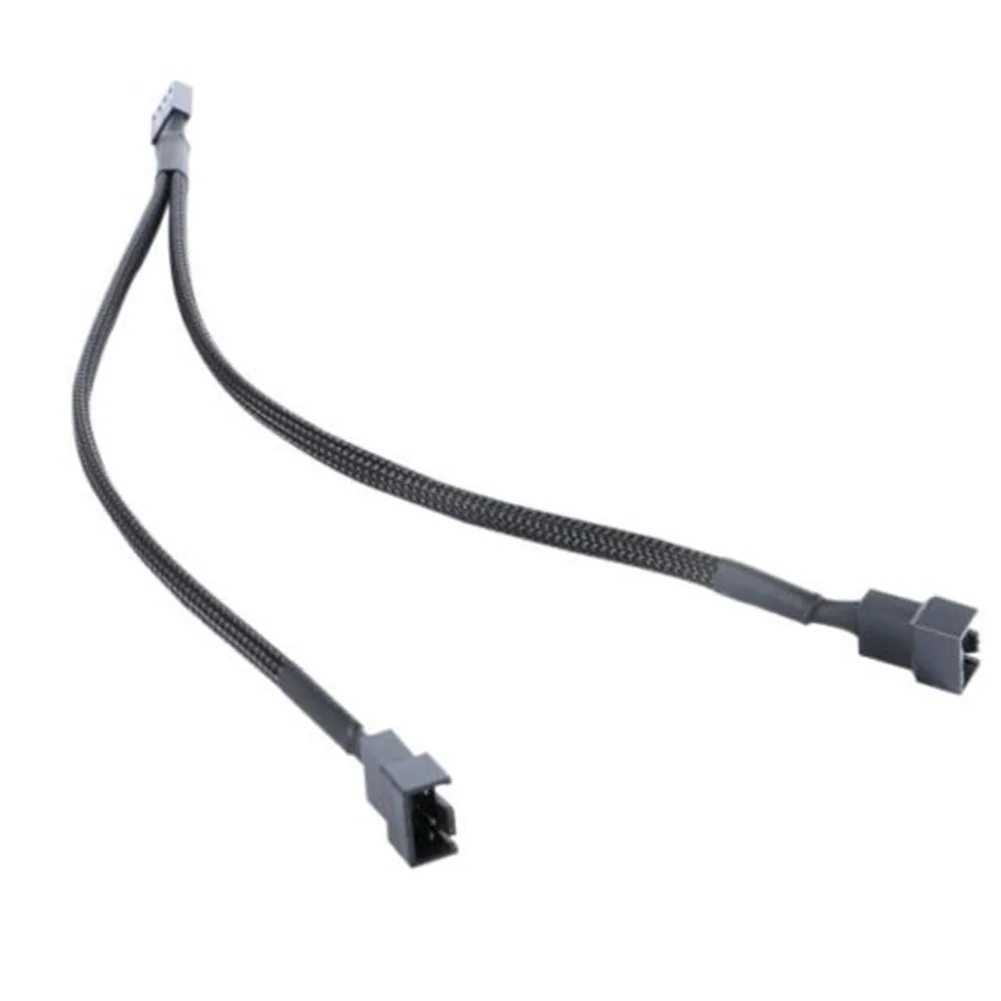 30 см 3/4 pin PMW двойной вентилятор Y Splitter черный рукав расширение мощность кабель