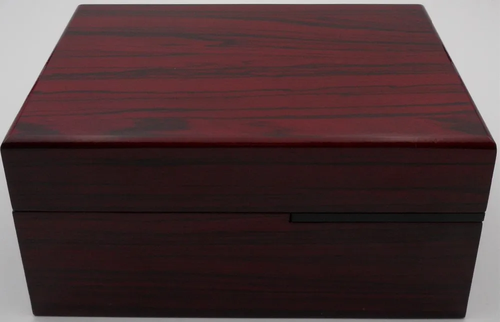 Лучший подарок пустой Класс Квадратная коричневая деревянная Глянцевая Роскошная Подарочная коробка для часов Дисплей для хранения коробка часы Alibaba завод