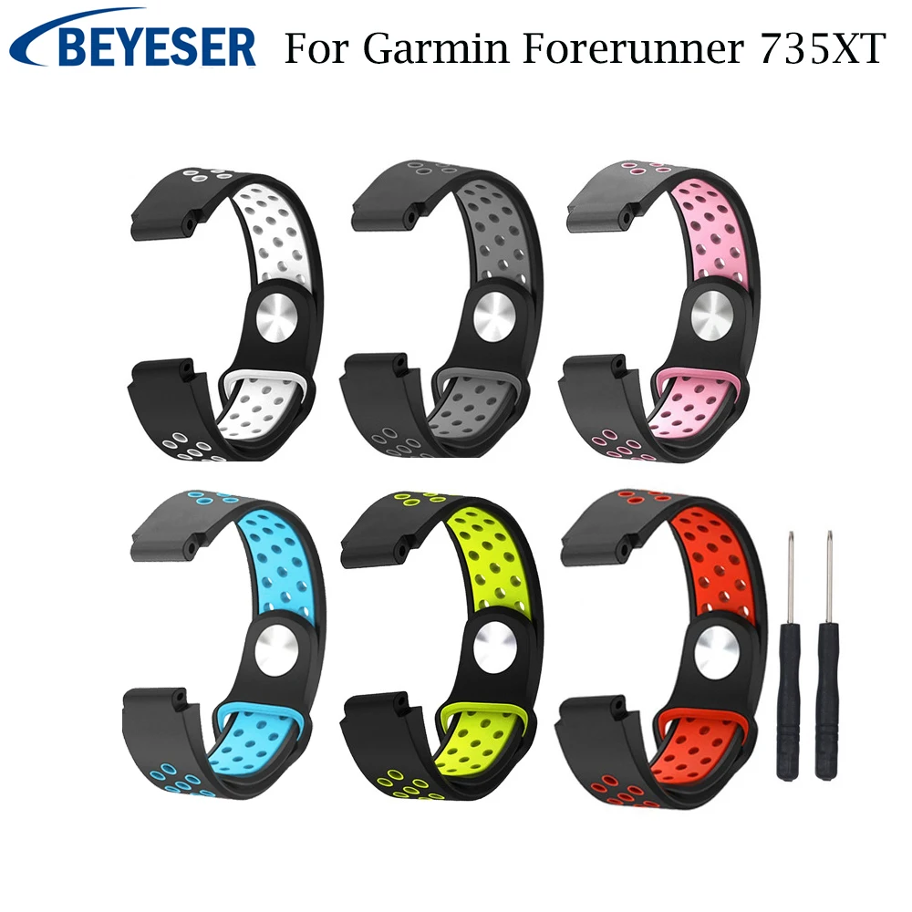Спортивный силиконовый сменный ремешок для часов Garmin Forerunner 735 230 235 220 620 630 умных