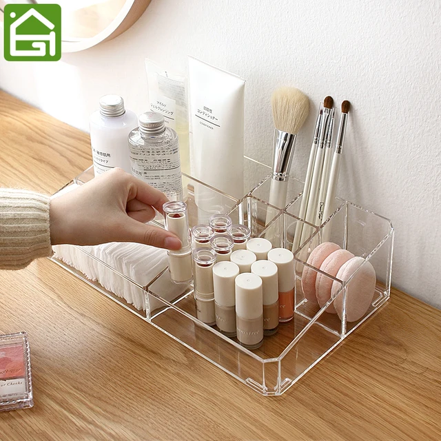 large acrylic makeup organizer office organizer box cosmetic plastic storage box desk bathroom cosmetic storage case - Bathroom Makeup Organizers large acrylic makeup organizer office organizer box cosmetic plastic storage box desk bathroom cosmetic storage case - Bathroom Makeup Organizers