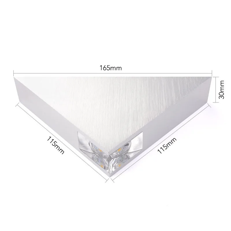 Modern Led Simple Wall Lamp 3W Aluminum Body Triangle Wall Light For Bedroom Home Lighting Luminaire Bathroom Light Fixture Wall (3)