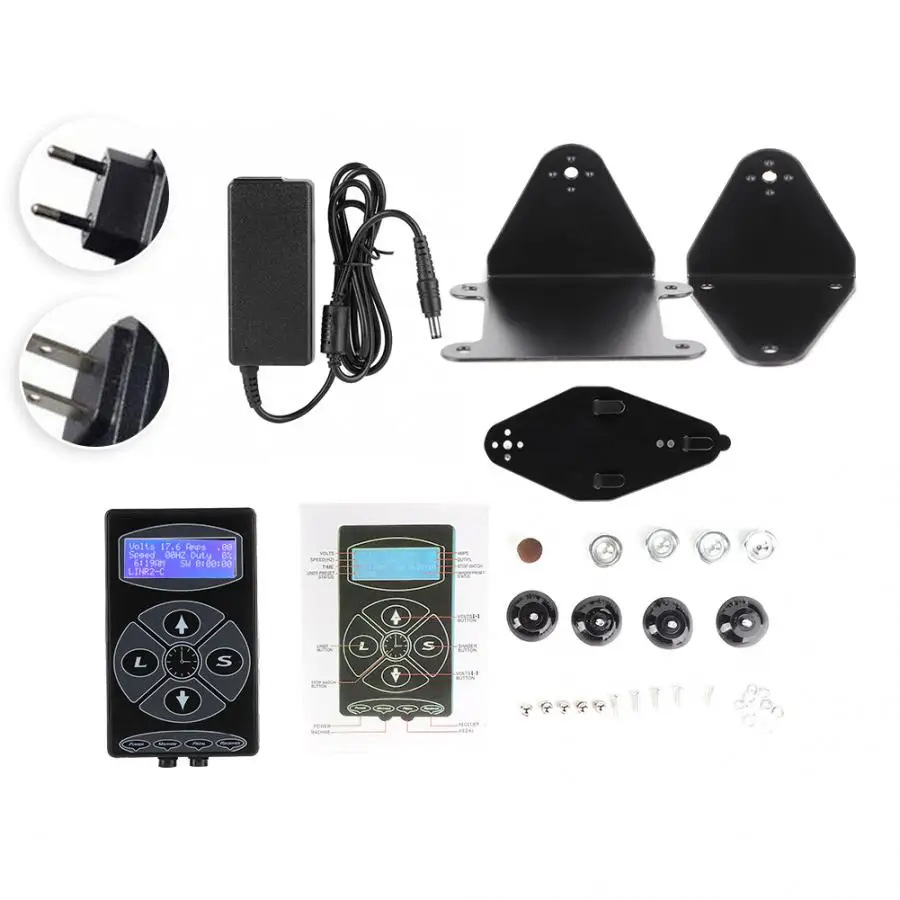 HP-2 Tattoo Power Supply Professional Digital Dual LCD Display For Machines Gun Supplies Set Source Tools | Красота и здоровье