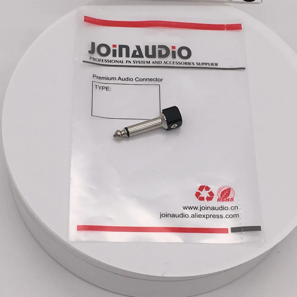 JOINAUDIO Solderless Mono Plug 6,35 мм разъем для DIY гитарного кабеля(10 шт. за 1 комплект