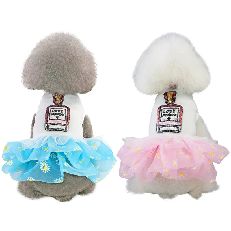 

Summer Breathable Pet Dog Clothes Fashion Lace Skirt Puppy Cat Dresses Puppy Wedding Dresses for Small Dog Teddy Z