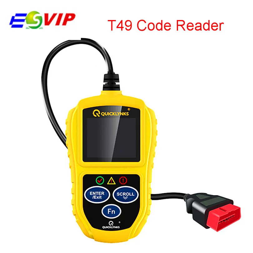 New T49 OBDII CAN Car Code Reader Scanner T49 OBD Code Diagnostic Tool free shipping