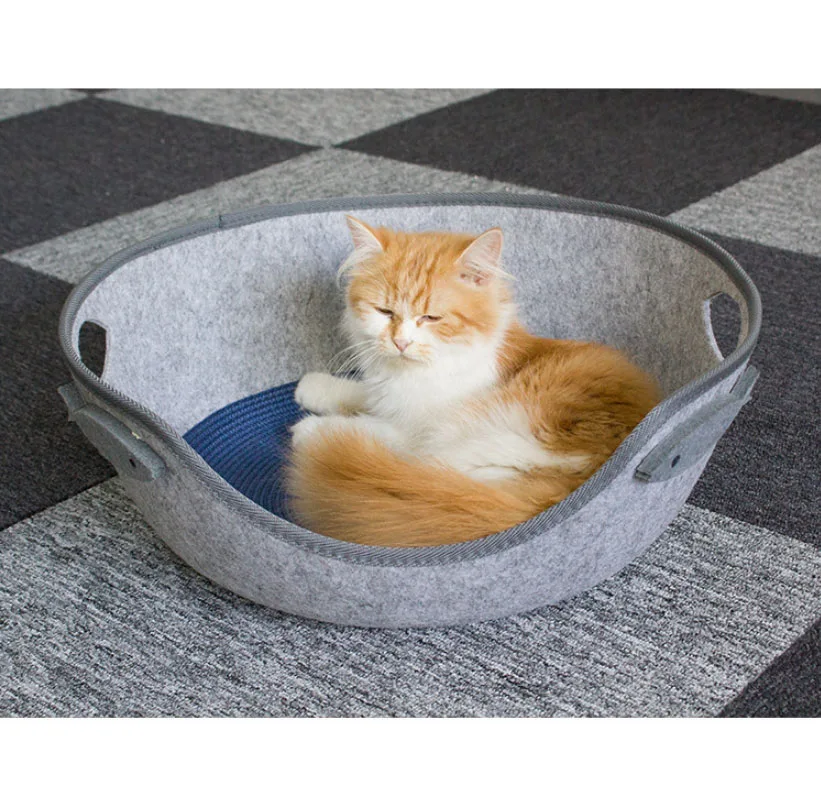 PETKITTY портативный домик для кошек кровать летняя войлочная ткань Ручная стирка кошка спальный мешок маленький щенок дышащий домик для домашних животных